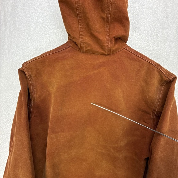 Carhartt Active Jacket Thermal Lined Mens Medium J160 CLY Clay Red Distressed - Picture 14 of 16